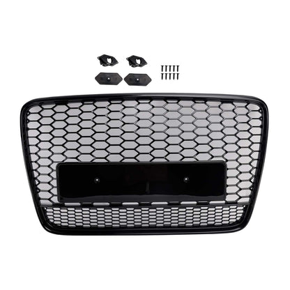 Griglia di ventilazione del radiatore per paraurti anteriore, colore nero lucido, compatibile con Audi Q7 2005-2015.