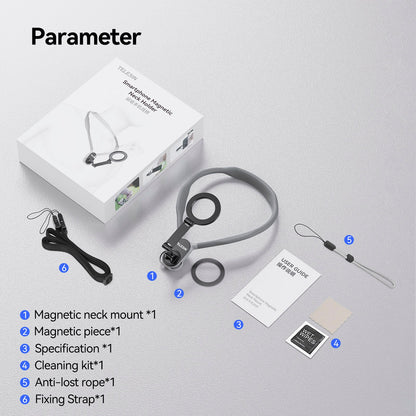 Supporto magnetico per collo per telefono cellulare Magsafe con sgancio rapido e assorbimento degli urti