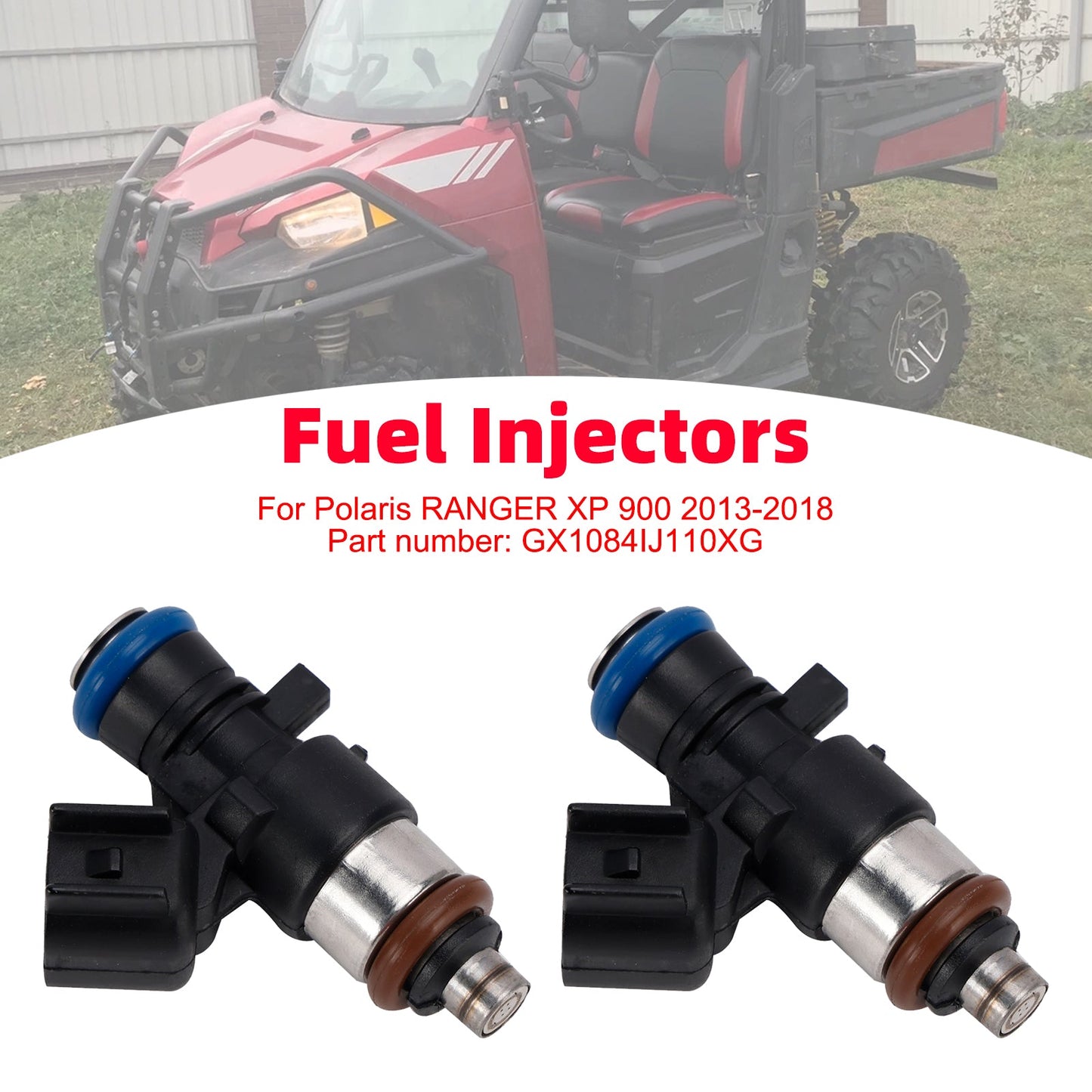 2 iniettori di carburante GX1084IJ110XG per Polaris Ranger XP 2013-2018