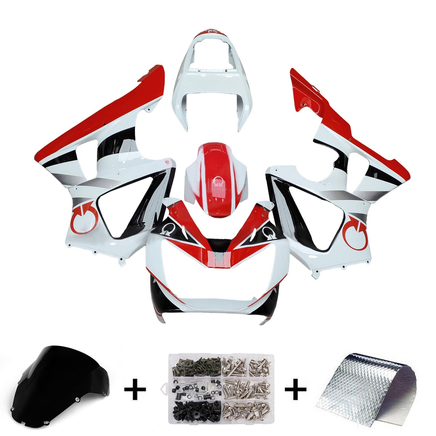 Kit carenatura iniezione plastica ABS per Honda CBR929RR 2000-2001