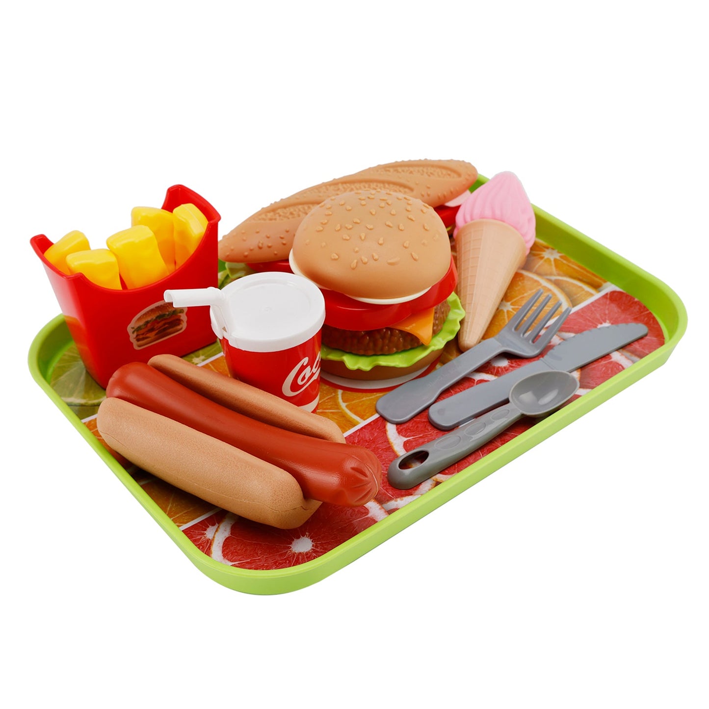 Set di giocattoli per bambini, giocattolo da cucina per bambini, hamburger e gelato