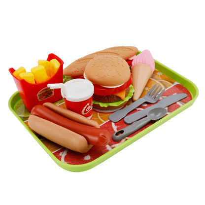 Set di giocattoli per bambini, giocattolo da cucina per bambini, hamburger e gelato