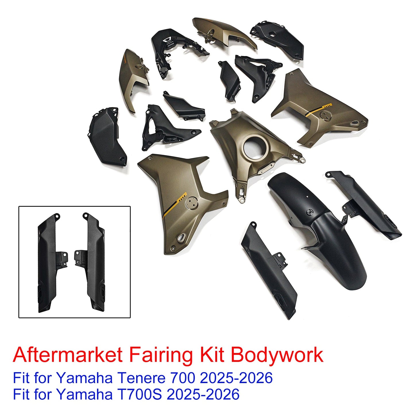 Kit di carene stampate a iniezione per Yamaha Tenere 700 T700S 2025-2026