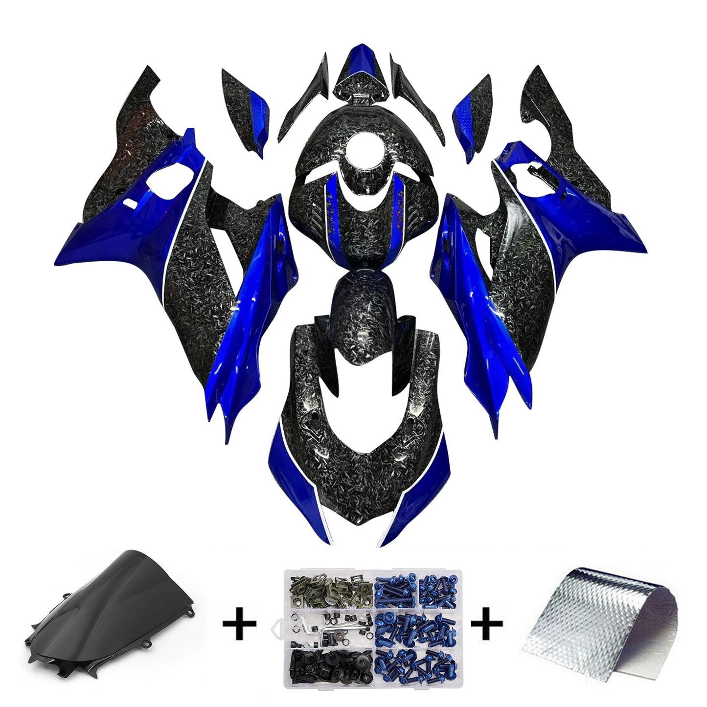 Kit carenatura iniezione in plastica ABS adatto per Yamaha YZF-R6 2017-2023