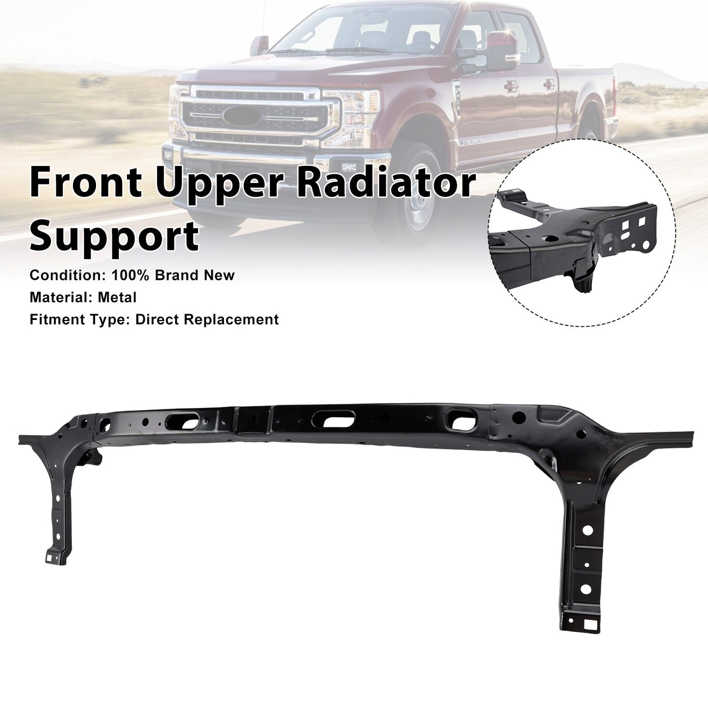 Barra di supporto superiore anteriore del radiatore per Ford F250 e F350 (modelli 2020-2022) LC3Z-16138-A