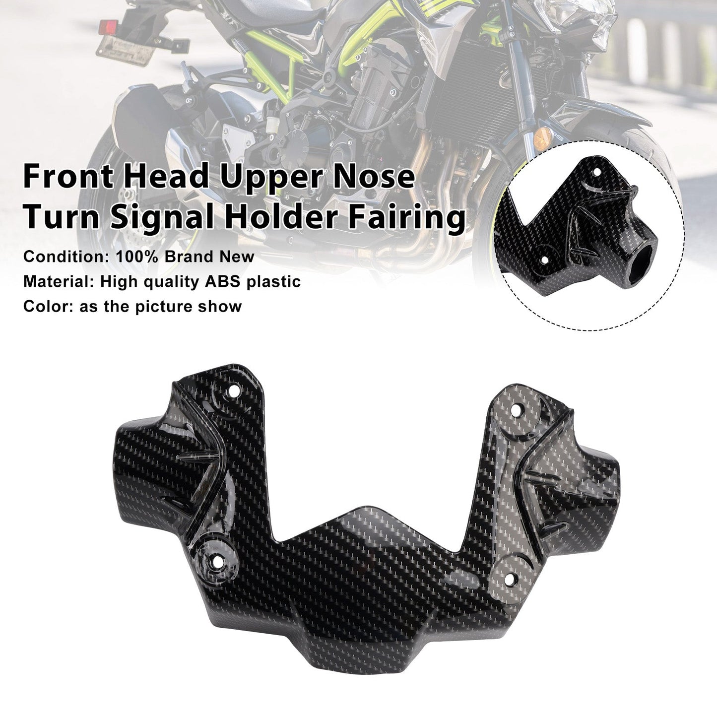 Cupolino anteriore superiore con supporto per indicatori di direzione per Kawasaki Z900 2020-2024