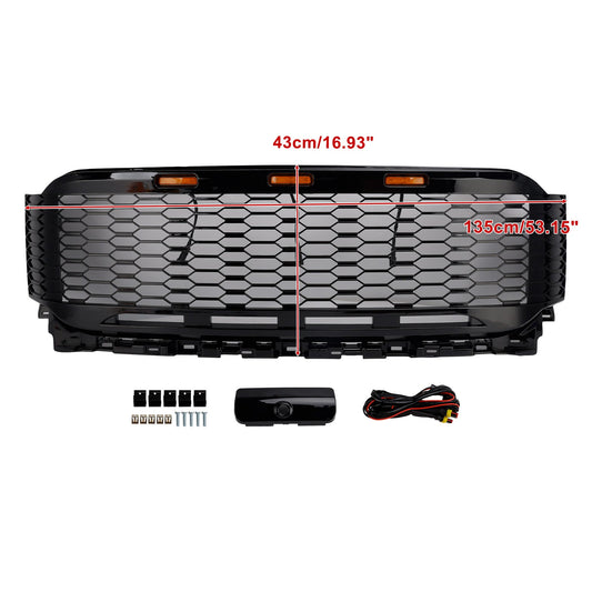 Griglia paraurti anteriore di ricambio in ABS con LED per Ford F150 Raptor 2021-2023