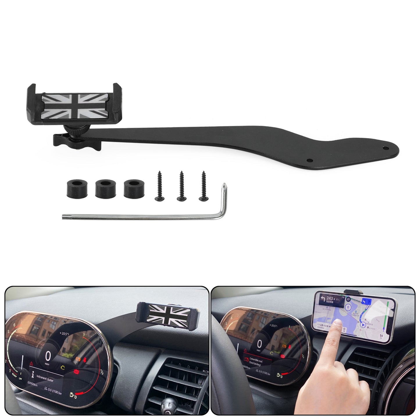 Auto Telefono Titolare Montaggio Grigio Per MINI Cooper R50/R52/R53