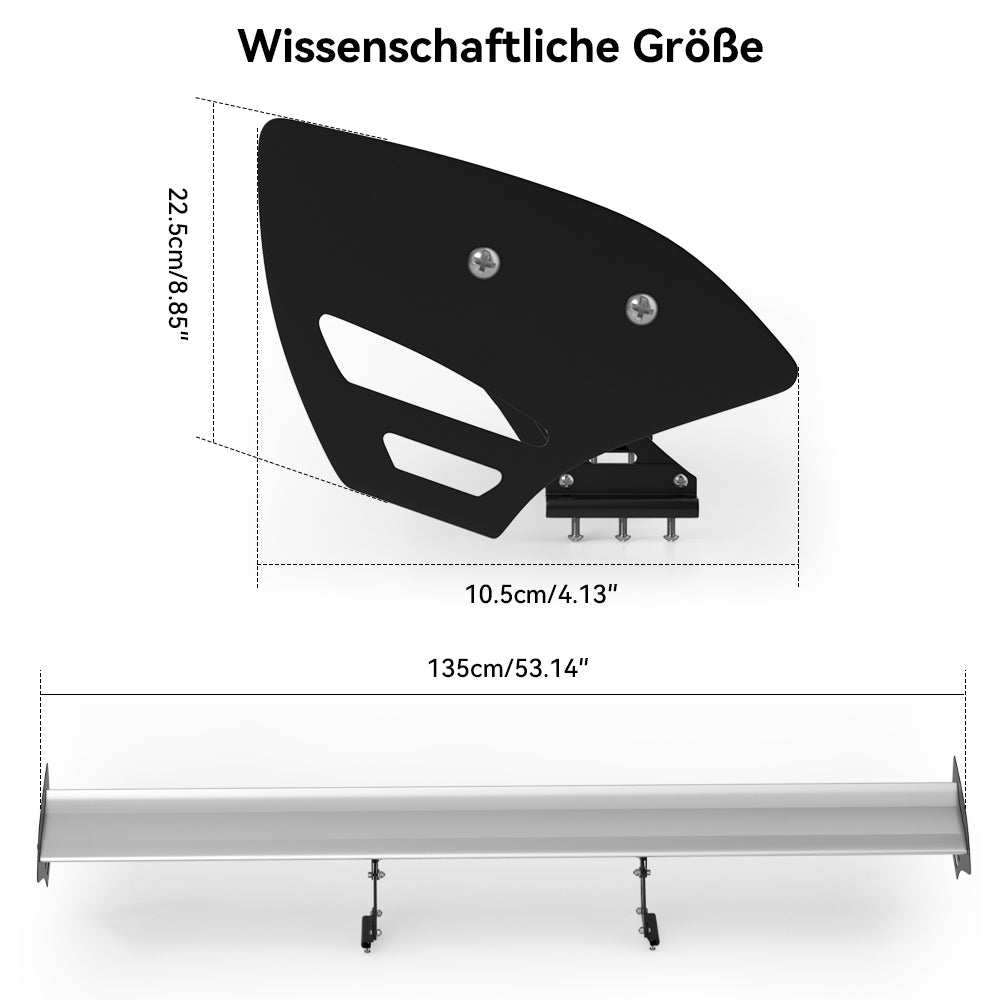 Spoiler da corsa per baule posteriore in alluminio leggero regolabile universale GT generico