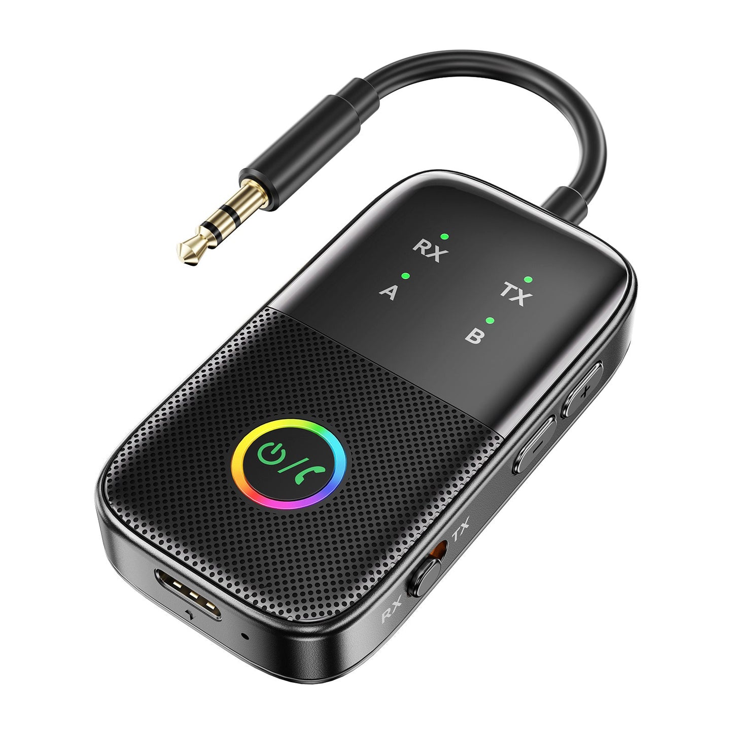 Ricevitore trasmettitore Bluetooth due in uno AUX Adattatore vivavoce per auto due a due