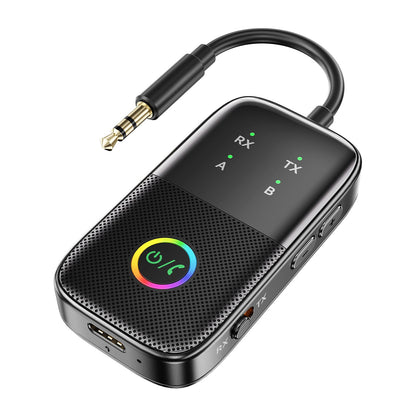 Ricevitore trasmettitore Bluetooth due in uno AUX Adattatore vivavoce per auto due a due