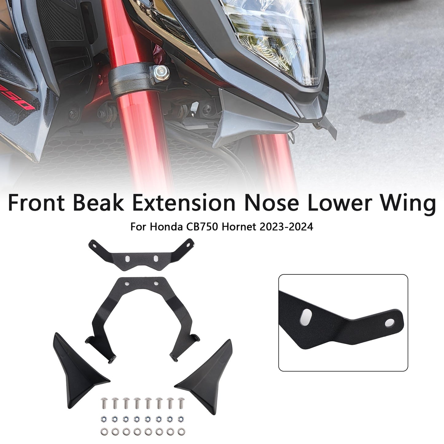 Estensione becco anteriore Honda CB750 Hornet 2023-2024, ala inferiore del muso