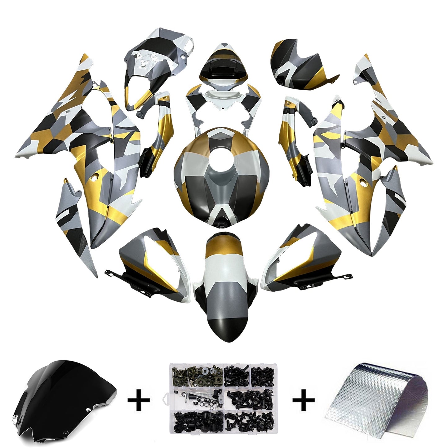 Kit carenatura iniezione plastica ABS per Yamaha YZFR6 YZF-R6 2008-2016