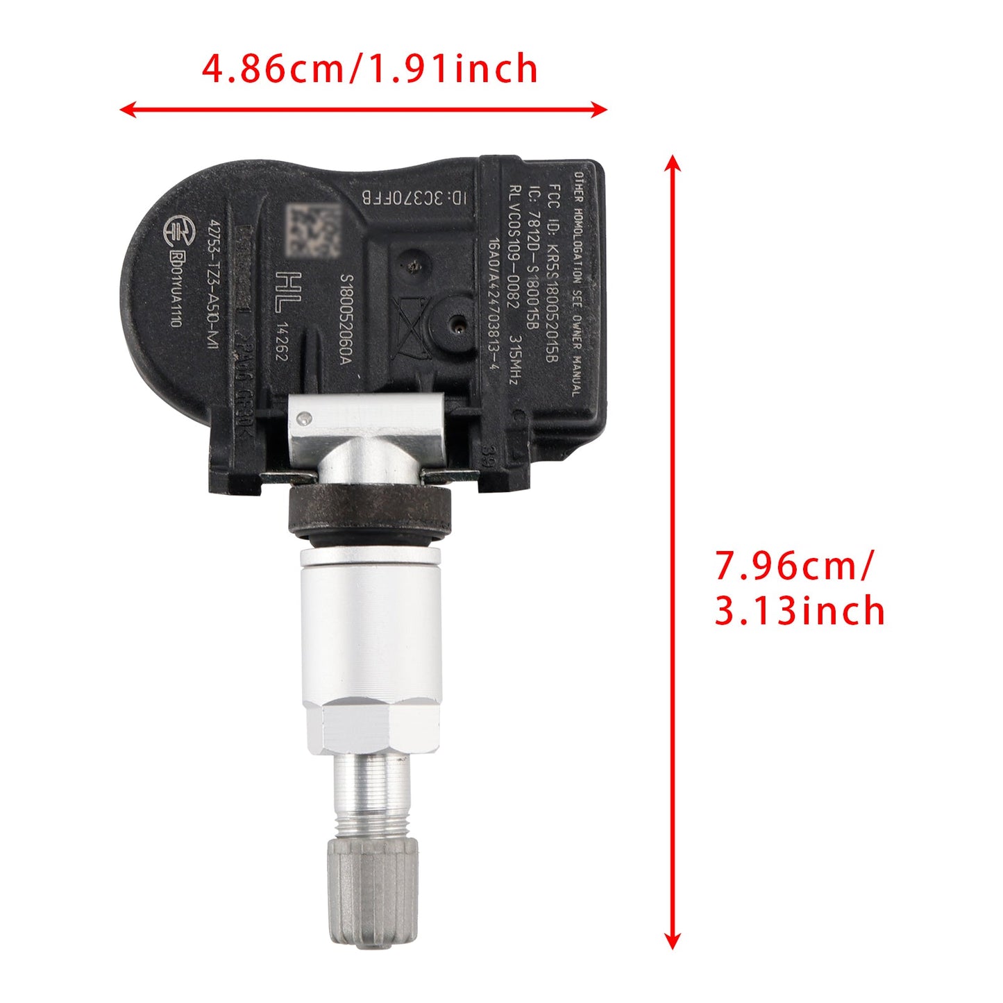 Sensore di pressione pneumatici TPMS 4X per Acura MDX RDX TLX ILX 42753TZ3A51