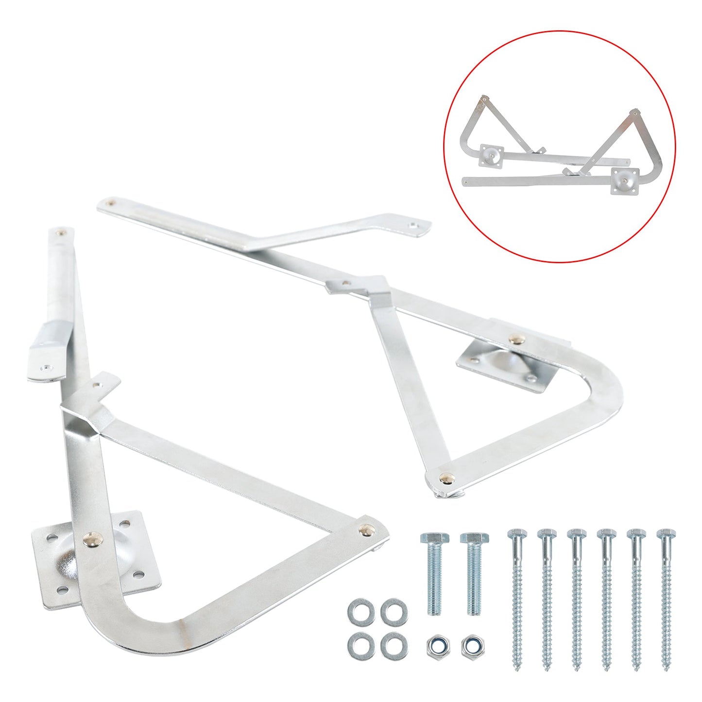 Coppia bracci cerniera per scaletta per soffitta per MFG Werner serie 55-2 dopo il 2010