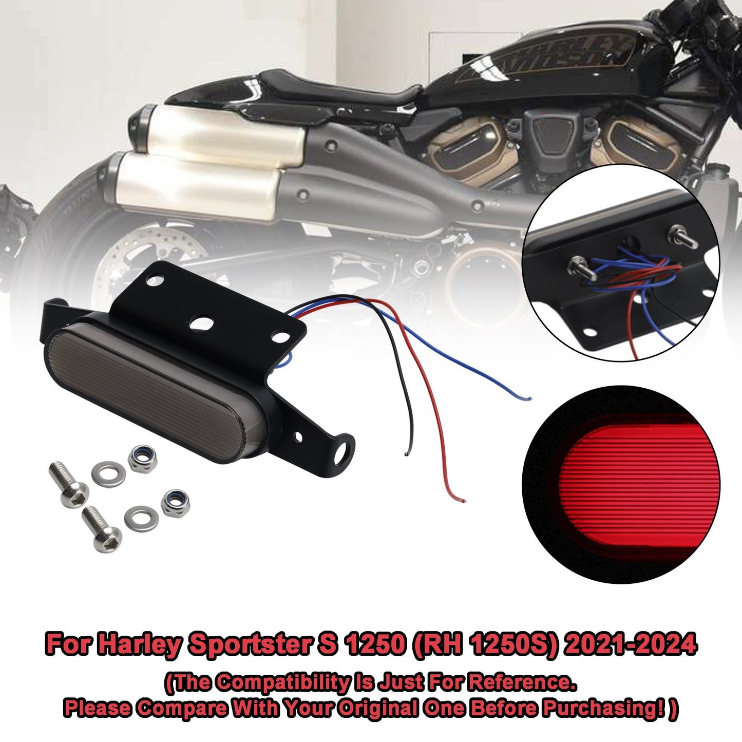 2021-2024 Harley Sportster S 1250 (RH 1250S) Fanale posteriore Parafango Portatarga