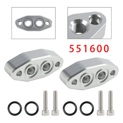 Adattatore per radiatore dell'olio da 2 pezzi - Piastra porta ingresso/uscita ORB 6AN LS1 LSX LS3 LS LS2