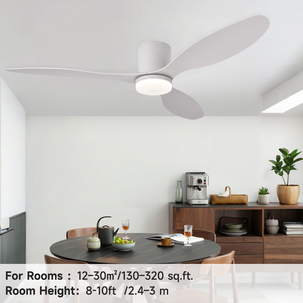 Dimmable LED  DC Motor 42” Profile Ceiling Fans with Lights Remote/App Control