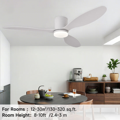 Dimmable LED  DC Motor 42” Profile Ceiling Fans with Lights Remote/App Control