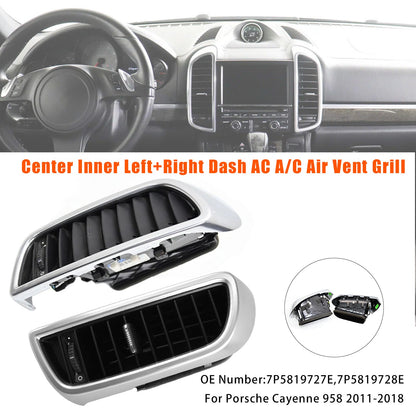 Bocchetta aria condizionata centrale sinistra+destra per Porsche Cayenne 958 2011-2018