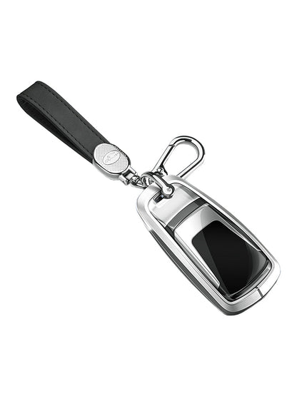 Custodia per chiave auto in TPU argentato in lega di alluminio con fibbia per Audi a6l a4l a3