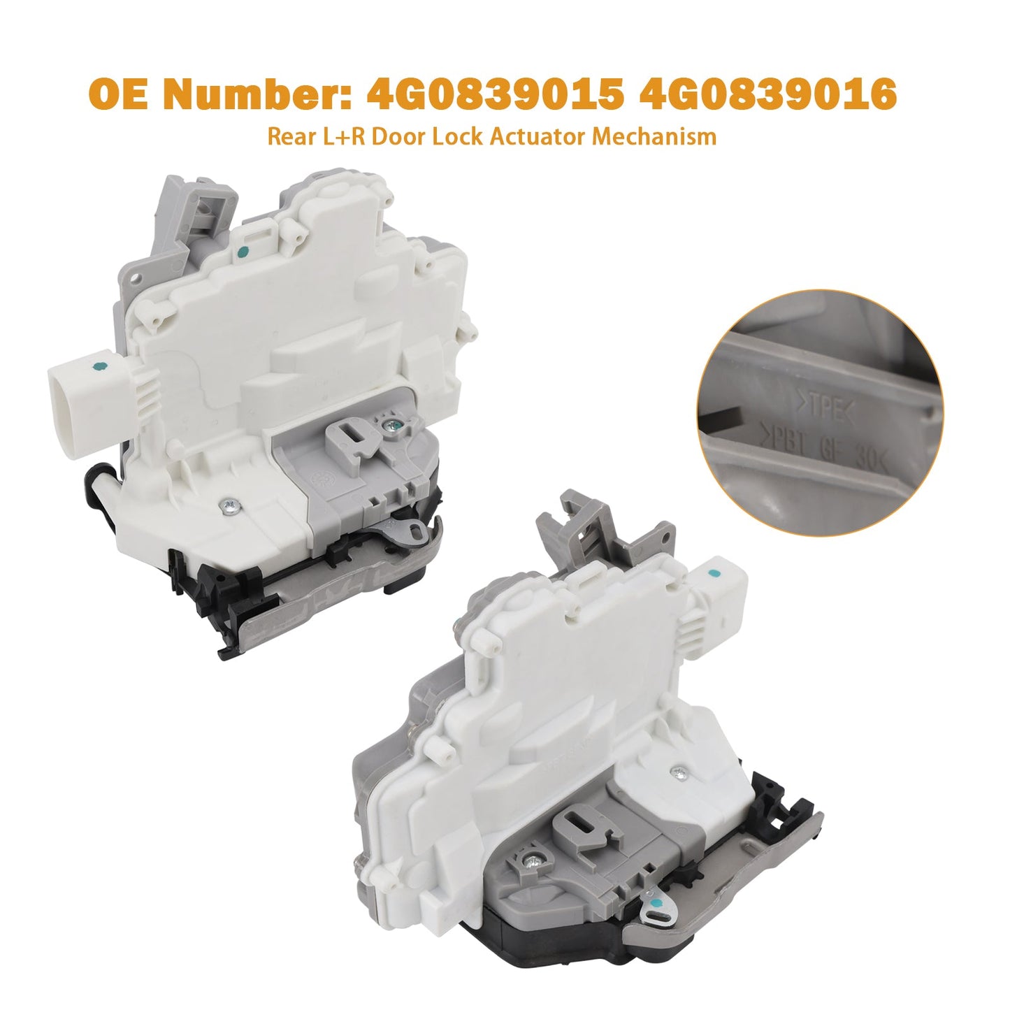 Meccanismo attuatore serratura porta posteriore sinistra+destra 4G0839015 4G0839016 per Audi A3 A6 A7 Q3
