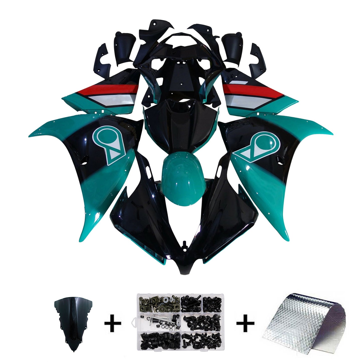 Kit carenatura iniezione plastica ABS per Yamaha YZFR1 YZF-R1 2009-2011
