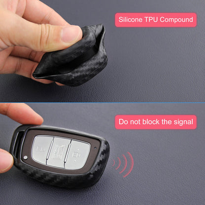 Custodia in similpelle e silicone per chiave auto con fibbia per Hyundai