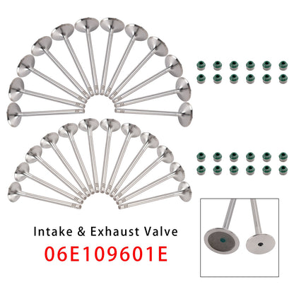 Set di 24 valvole di aspirazione e scarico 06E109601E per Audi A4 A5 A6 A7 A8 Q5 Q7 3.0T