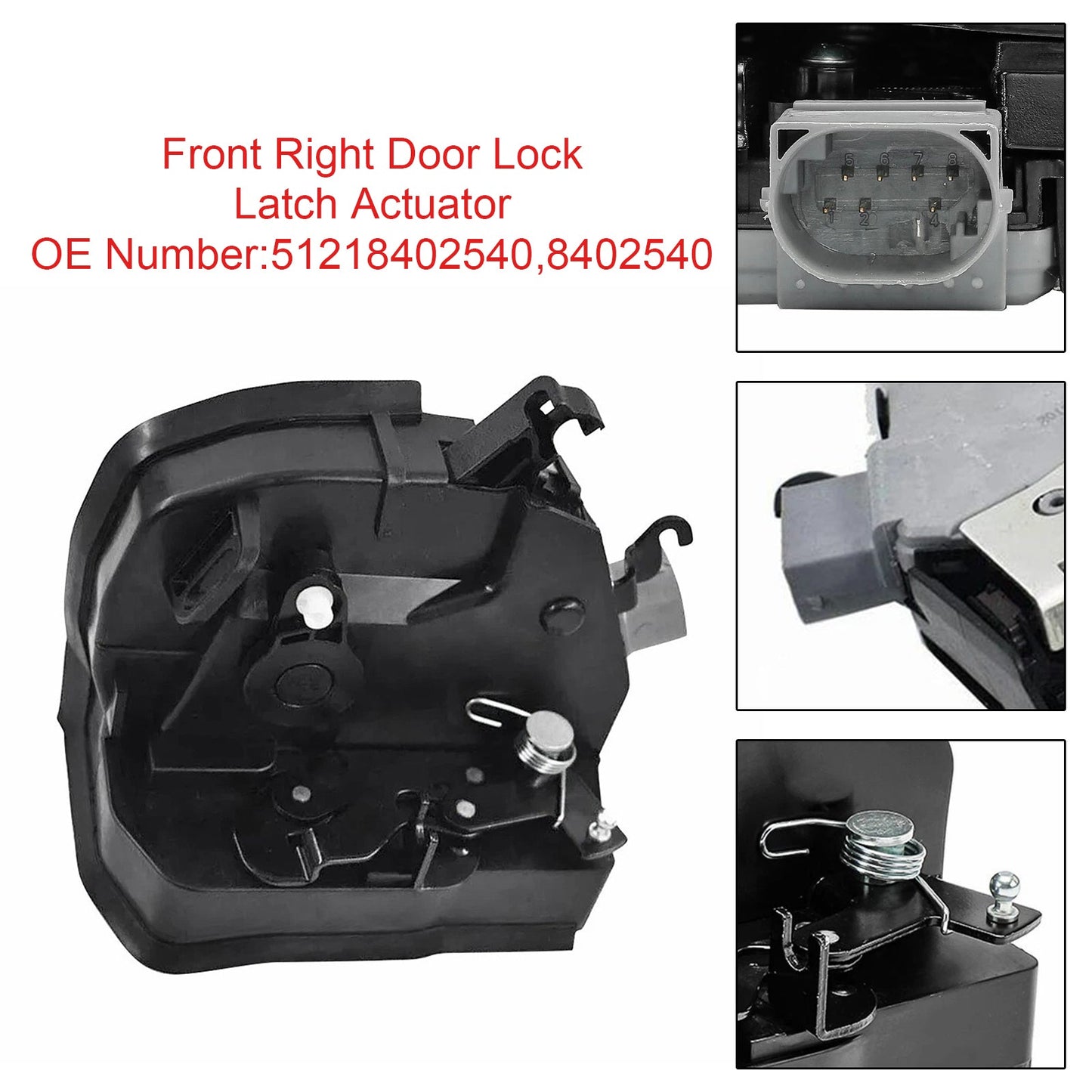 2001/04-2003/09 BMW X5 E53 3.0d 2925 ccm, 135 KW, 184 CV Attuatore di bloccaggio della portiera anteriore destra 51218402540