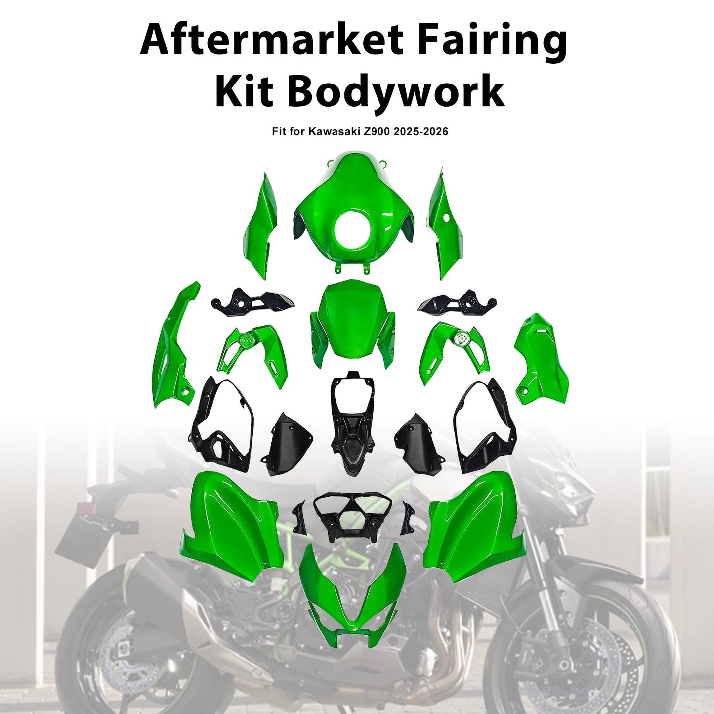 Kit di carene stampate a iniezione per Kawasaki Z900 2025-2026