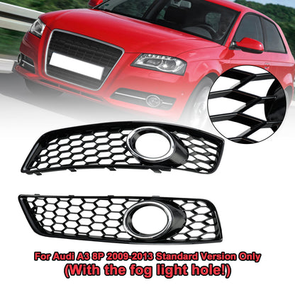 Griglia di copertura della luce fendinebbia anteriore del paraurti a nido d"ape Audi A3 8P 2009-2013