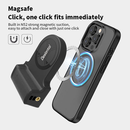 PH-30b Clip per selfie magnetica per telefono cellulare con ventosa magnetica, maniglia per scatto wireless