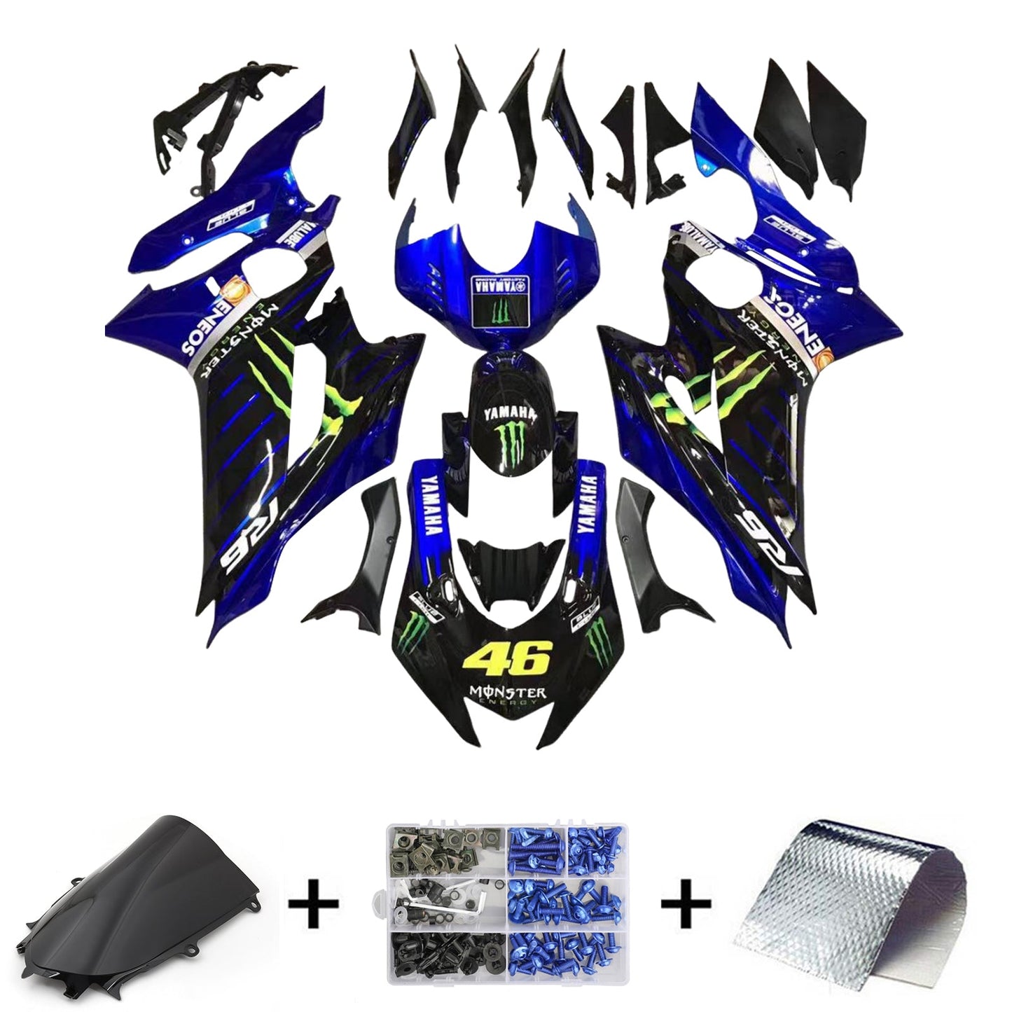 Kit carenatura iniezione Yamaha YZF-R6 2017-2023 Carrozzeria in plastica ABS