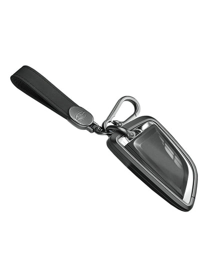 Custodia per chiave auto in TPU nero in lega di alluminio con fibbia per BMW X3 X1 X5
