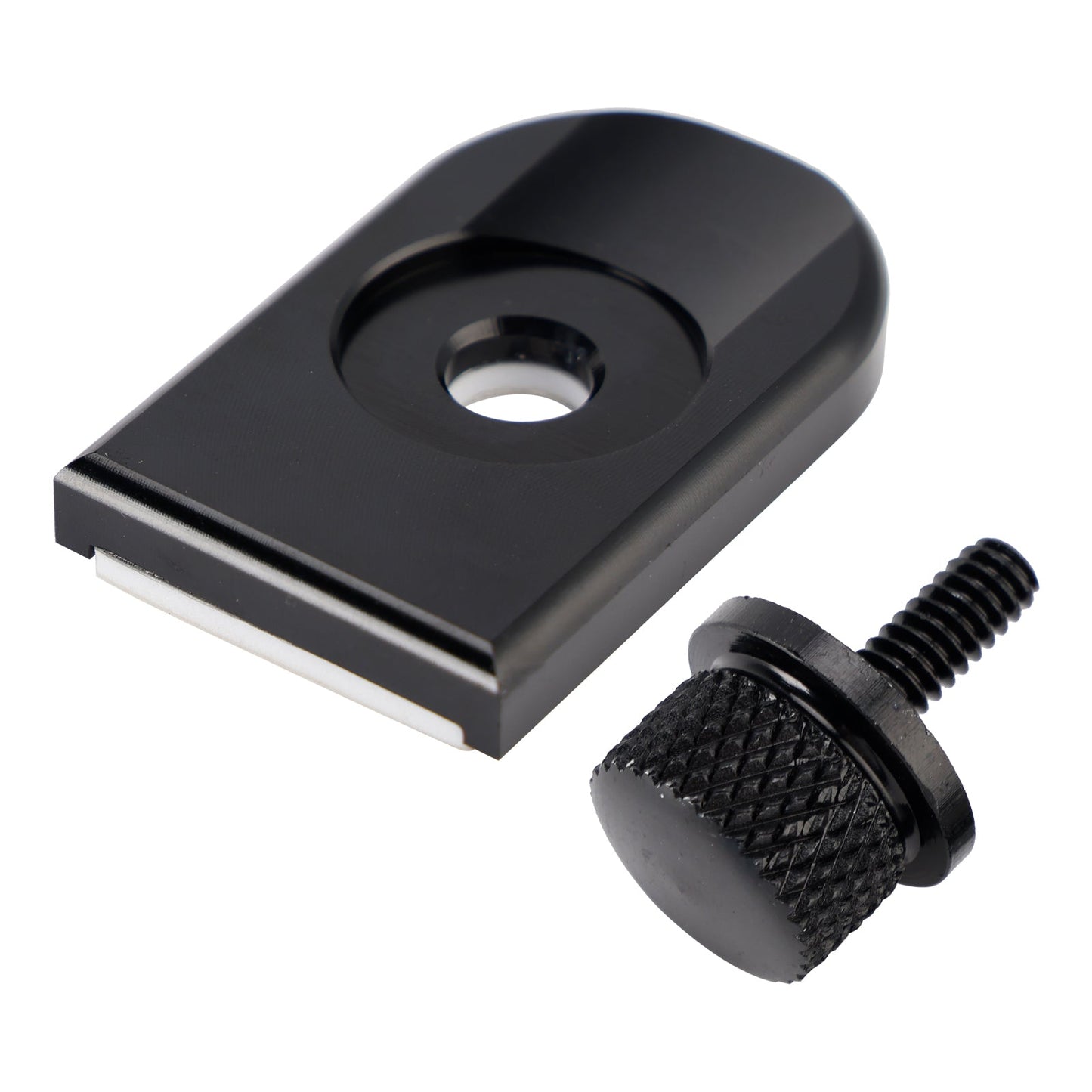 Kit di rilascio piastra bullone sella nero da 1/4""-20 per Touring Softail Dyna 96-23