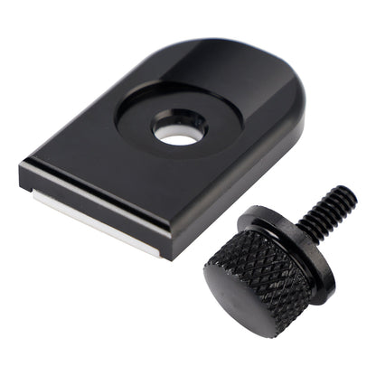 Kit di rilascio piastra bullone sella nero da 1/4""-20 per Touring Softail Dyna 96-23