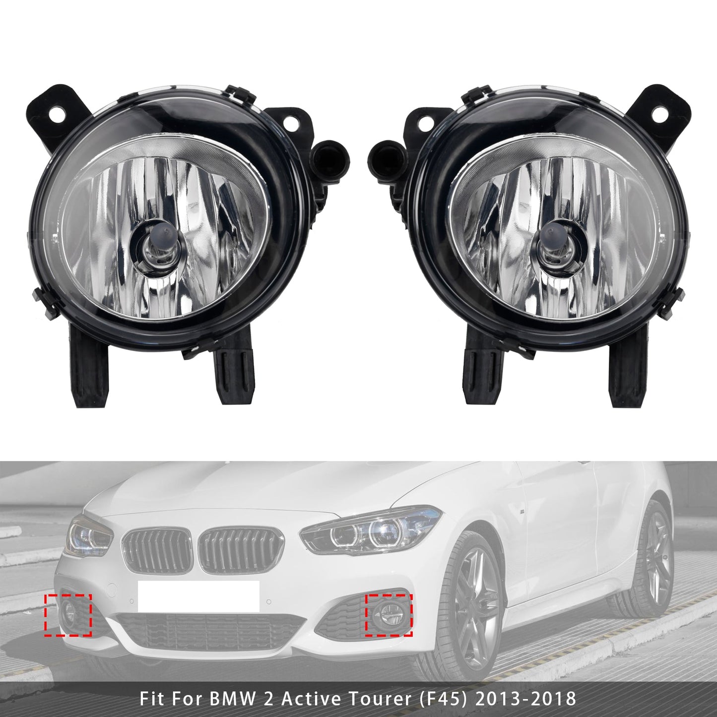 Coppia di fendinebbia anteriori con lampadine per BMW F20 F21 F30 F31 F80 2011-2019