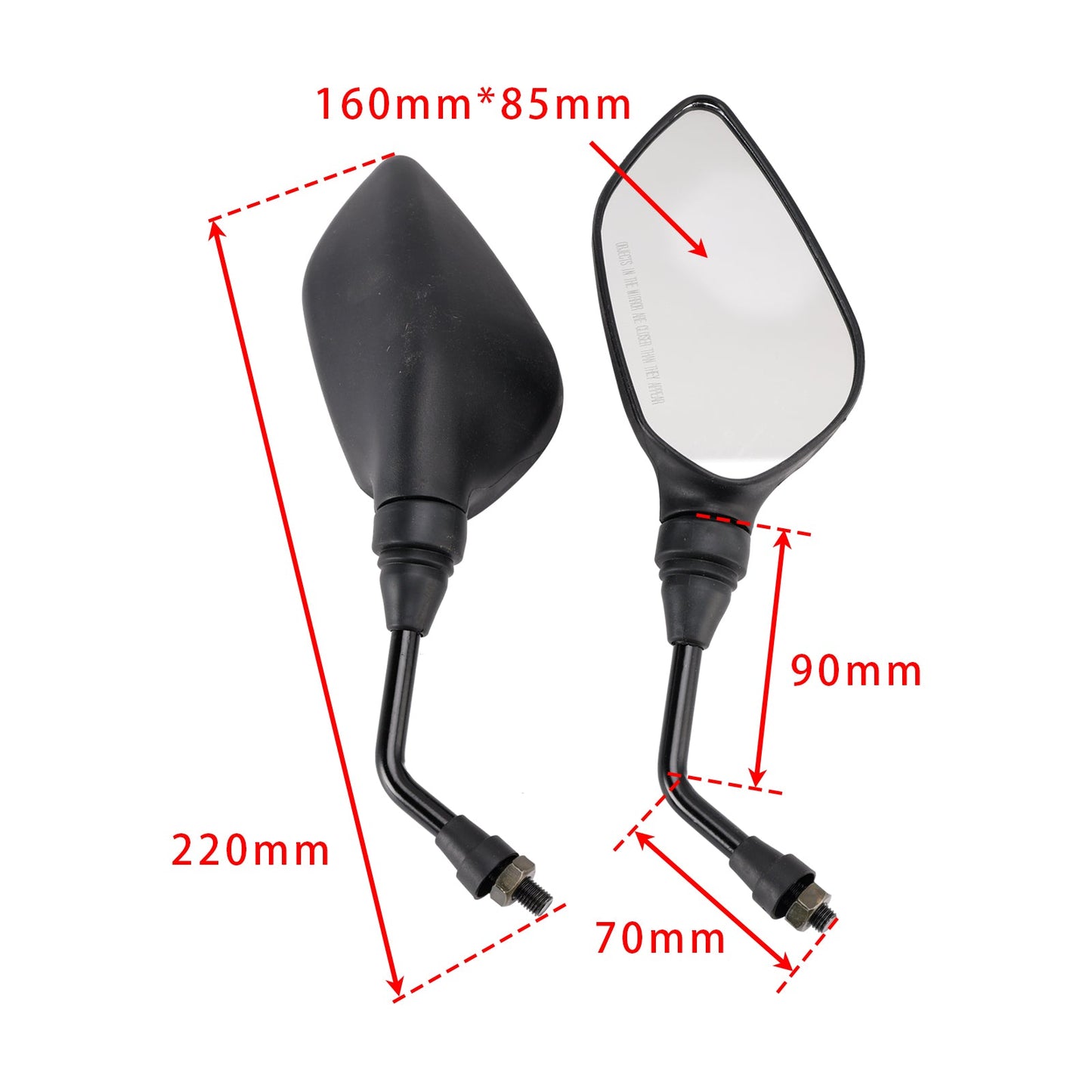 Coppia di specchietti retrovisori sinistro e destro per Bajaj Pulsar 135 Ls / Ns 125
