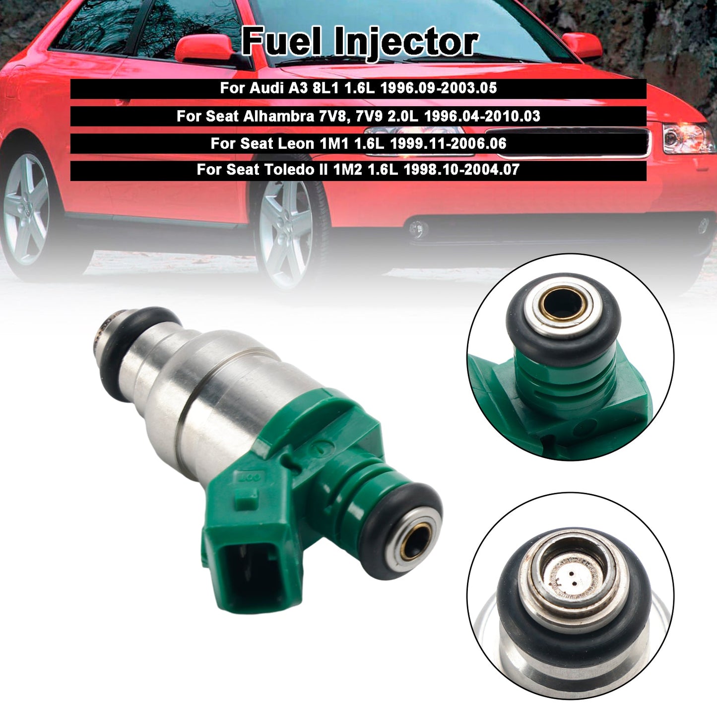 1 pz. Iniettore carburante 037906031AA Adatto per Audi A3 1.6L 1996-2003 Adatto per Seat Adatto per VW