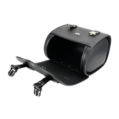 Kit borse laterali e staffe, sgancio rapido universale, nero, per moto