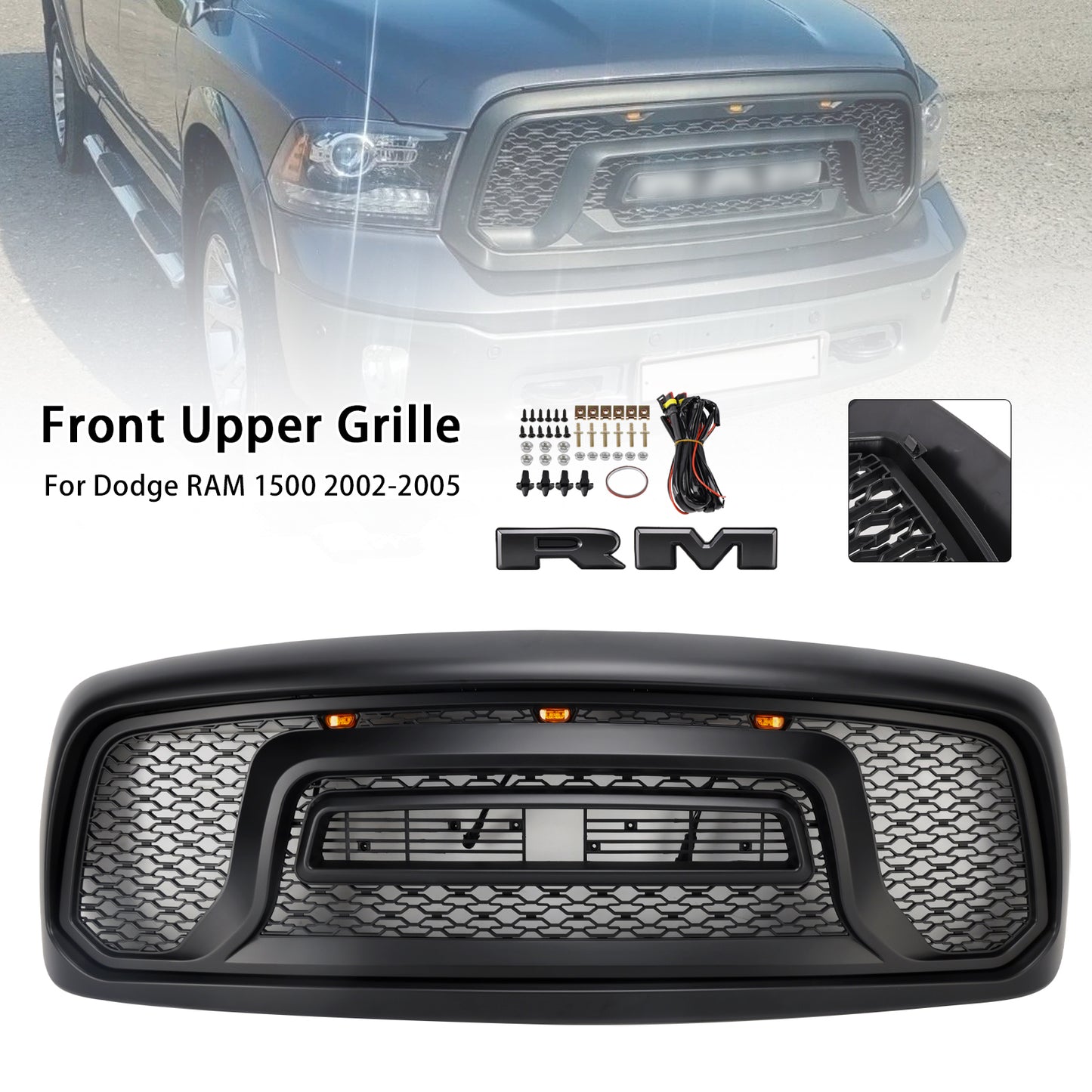 Griglia paraurti anteriore stile Rebel Dodge RAM 1500 2002-2005