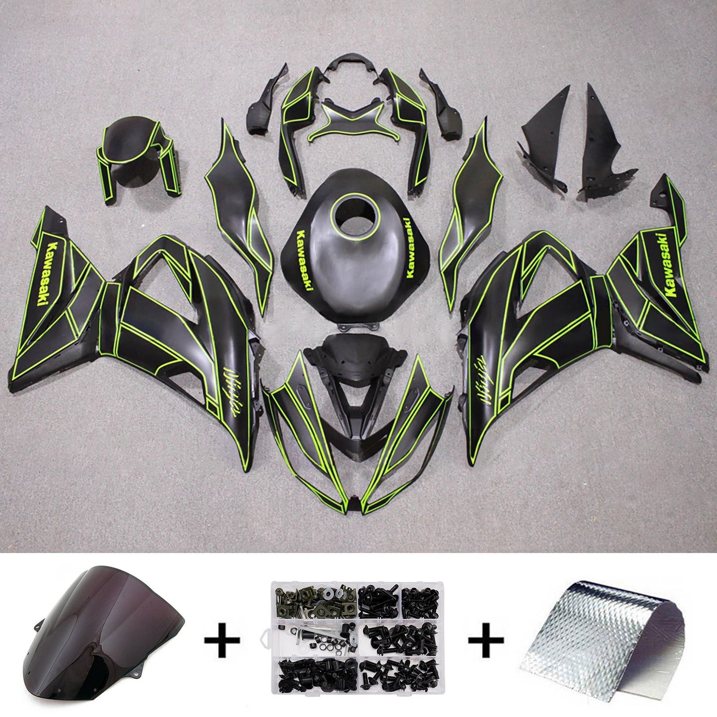 Kit carenatura iniezione in plastica ABS adatto per Kawasaki ZX6R 636 2013-2018