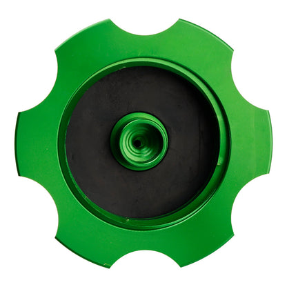 Tappo serbatoio carburante in alluminio con sfiato verde per Kawasaki KX65 KX85 KX100 KX125 2000-2013