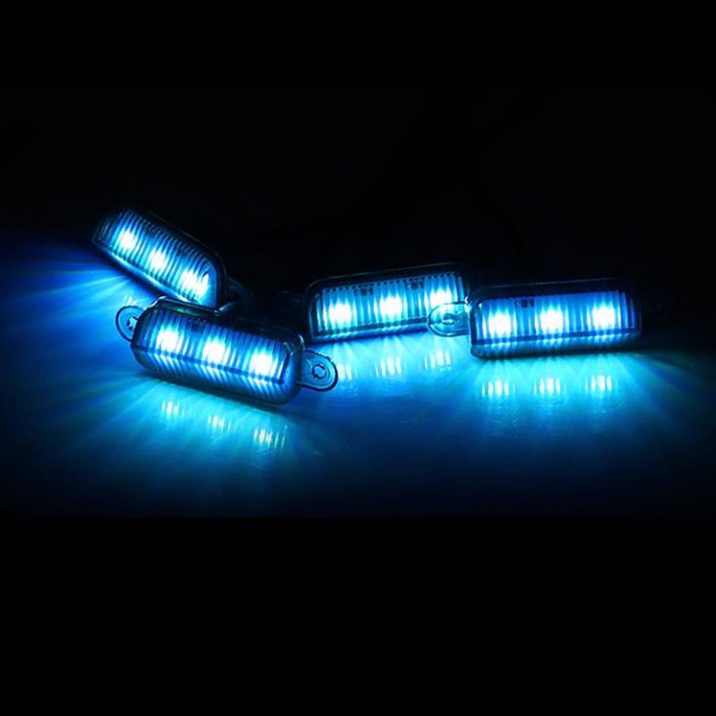 4 pezzi di illuminazione a LED RGB per griglia anteriore con controller APP per veicoli SUV fuoristrada