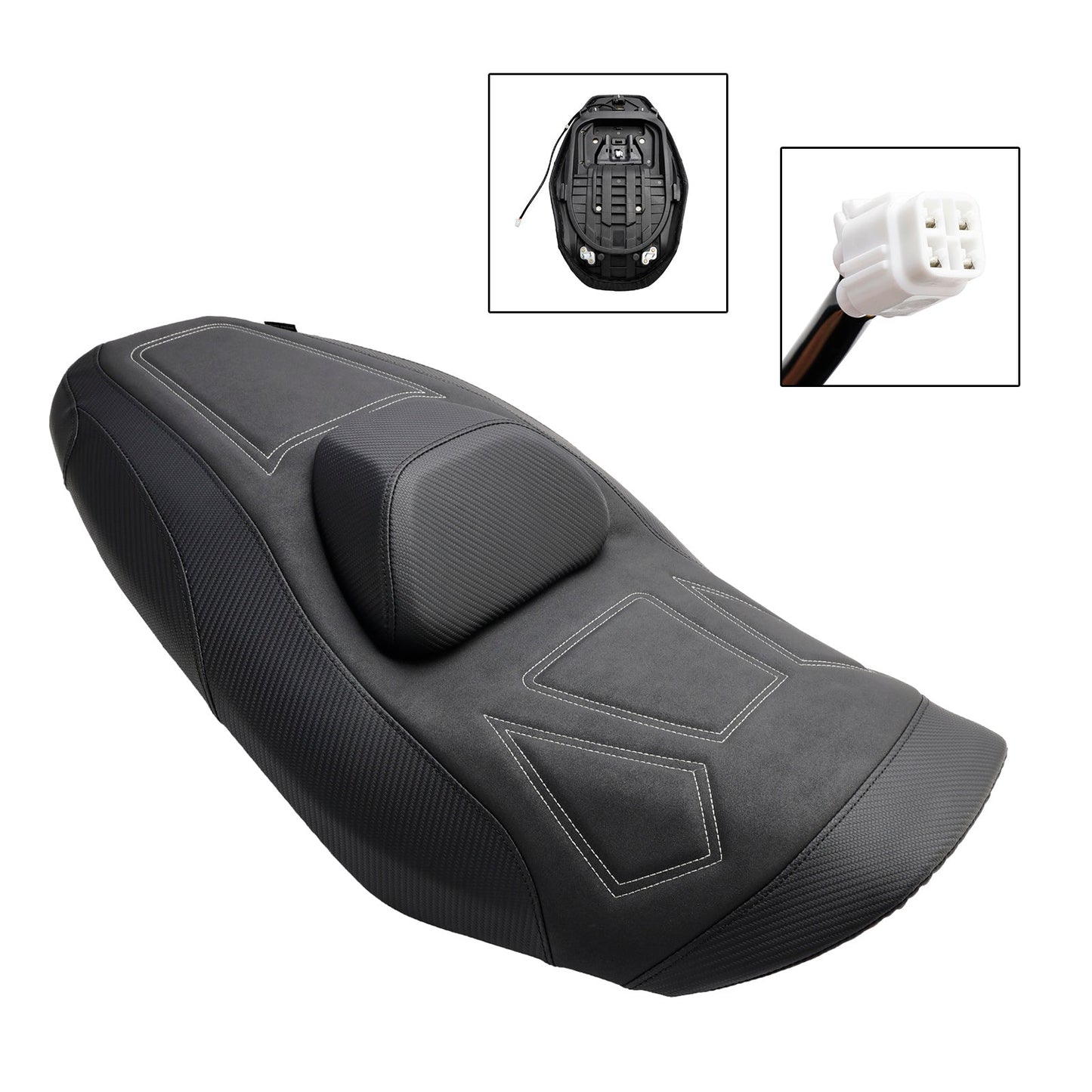 Cuscino completo per sedile passeggero e pilota YAMAHA T-MAX 560 2022-2024 riscaldato