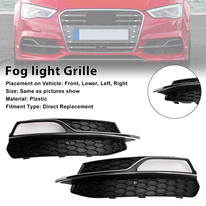 Griglia di copertura fendinebbia paraurti anteriore inferiore AUDI A3 S-Line S3 2013-2016