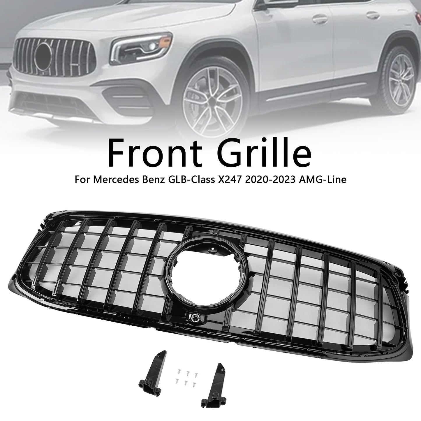 Griglia paraurti anteriore nera AMG-Line Mercedes Benz GLB X247 2020-2023