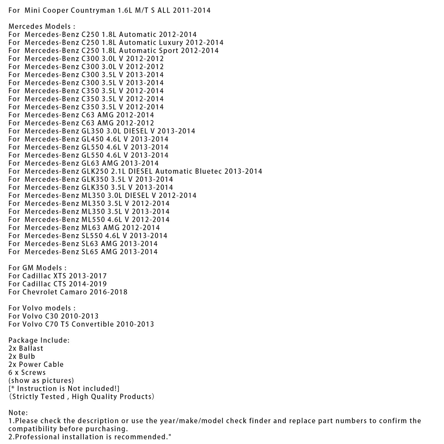 Modulo di controllo della zavorra per fari allo xeno HID John Cooper Works Mini Cooper 1.6L automatica 2013-2014 130732926301 725