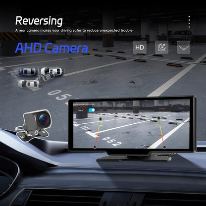 Navigazione per auto portatile Bluetooth da 10,26"", autoradio wireless Carplay, telecamera AHD